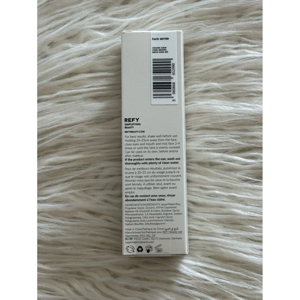REFY Face Setter Hydrating and Plumping Setting Spray with Polyglutamic Acid